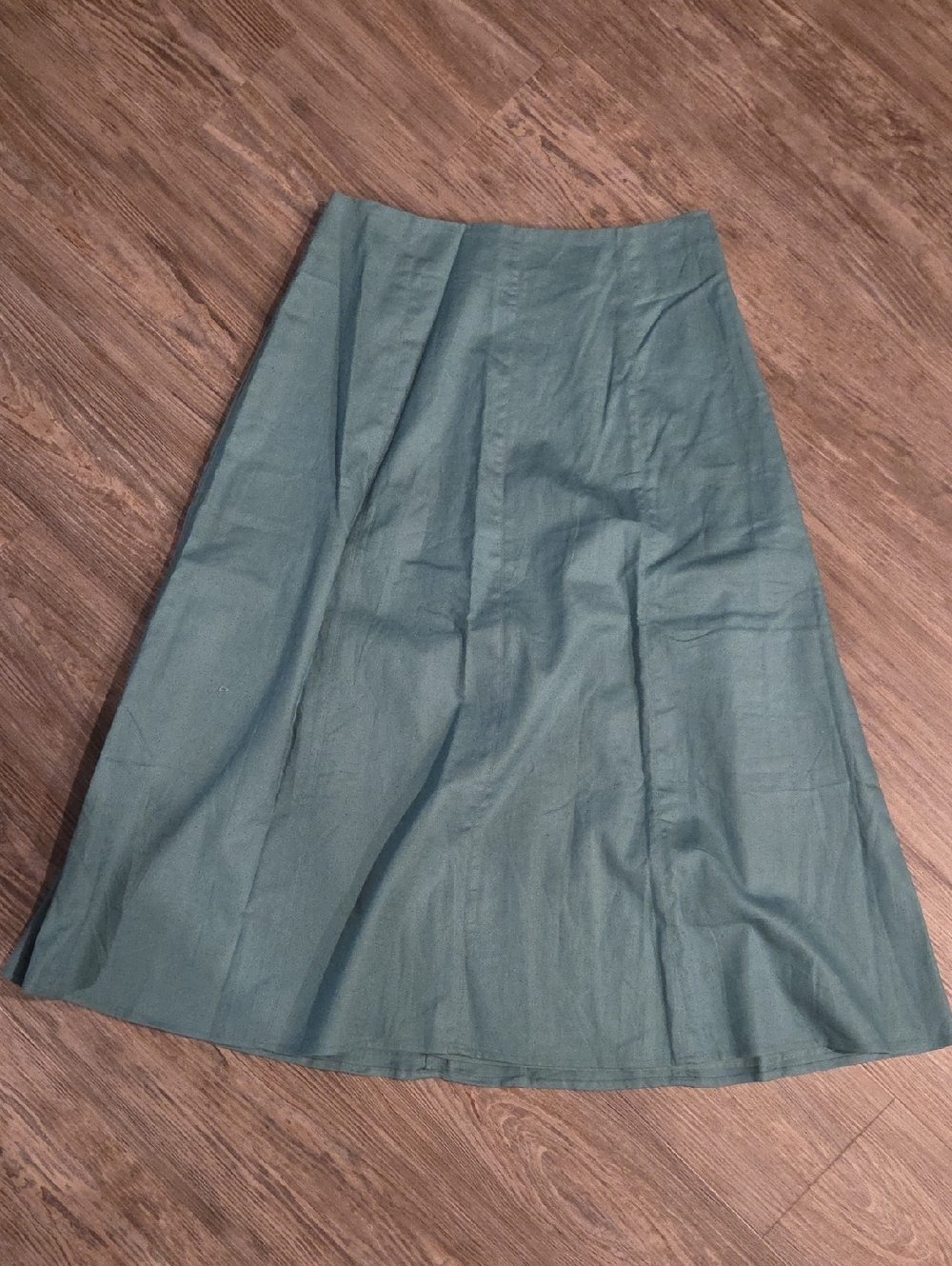 Banana Republic Teal A-Line Midi Skirt